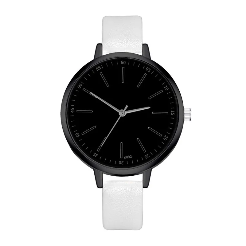 

Simple Women Watches Fashion Ladies Casual Quartz Wrist Watch Luxury Black Dial Digital Leather Watch Female Clock reloj mujer/C