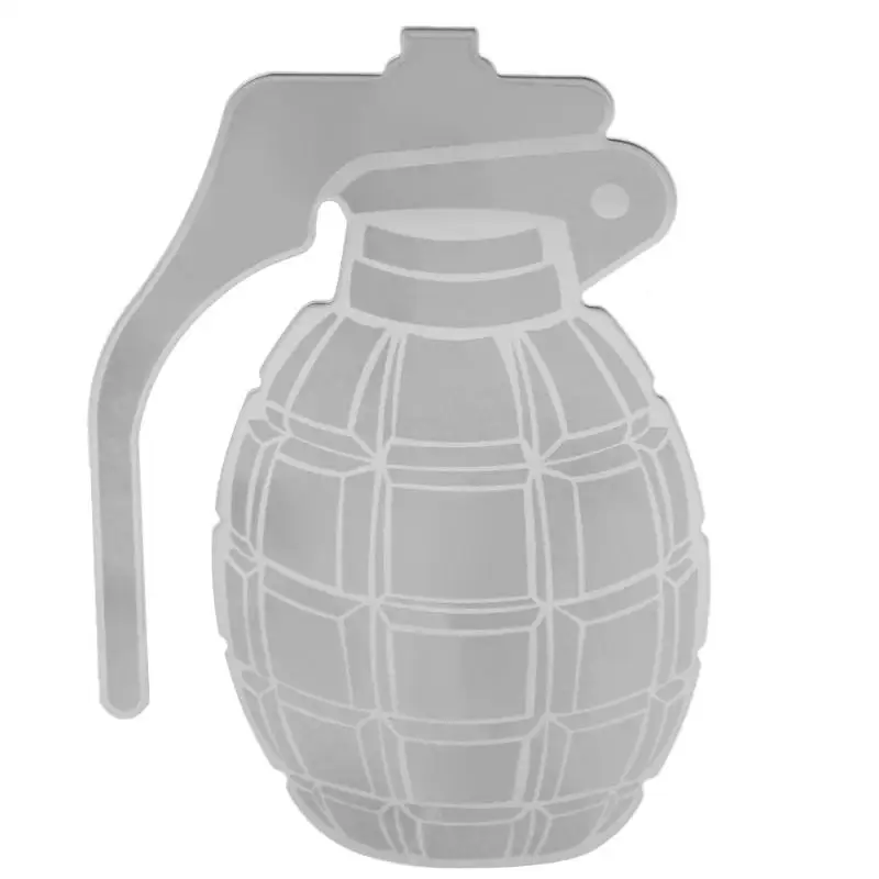 

1pc Stainless Steel Grenade Pattern Car Surface Sticker Car Refitting Decor