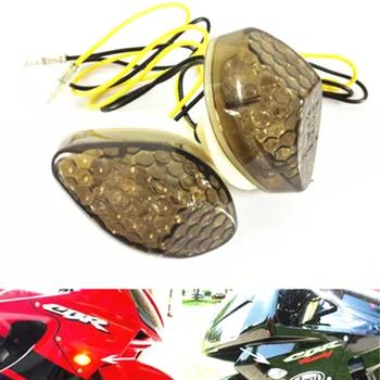 

Smoke Front LED Turn Signals Flush Mount Motorcycle For Honda CBR 600RR F3 F4 F4i CBR 1000RR CB 919F