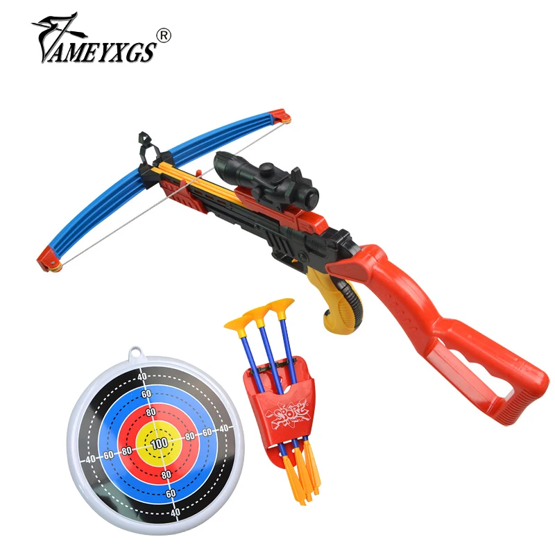 

1set Kid Shooting Crossbow Bow Toy Children Archery Game Shooting Training Sucker Arrowhead Safety Game Kit Archery Accessories