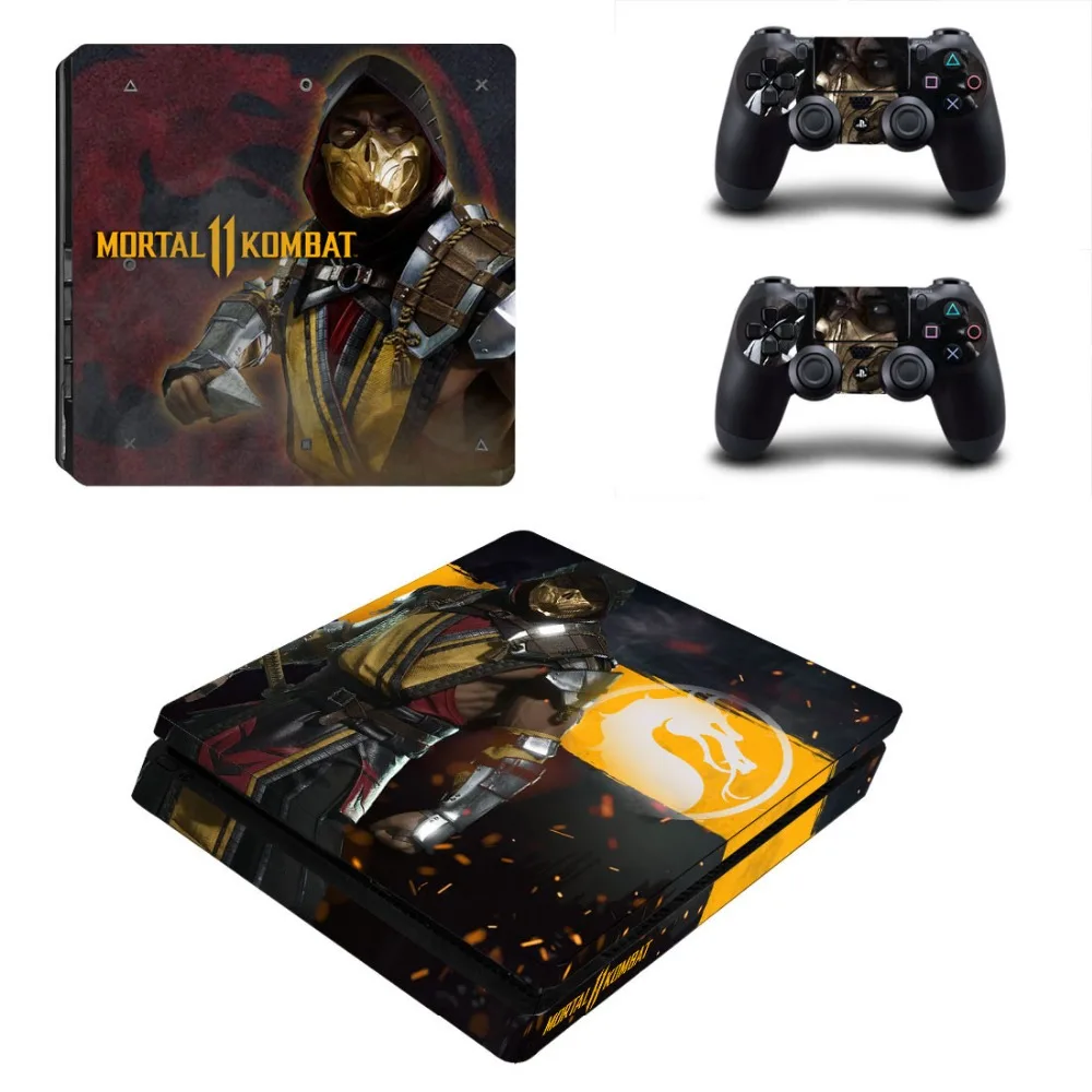 Mortal Kombat 11 кожа для Playstation 4 PS4 тонкий пользовательский дизайн наклейки для консоли контроллер Обложка PS4 Тонкий виниловые наклейки