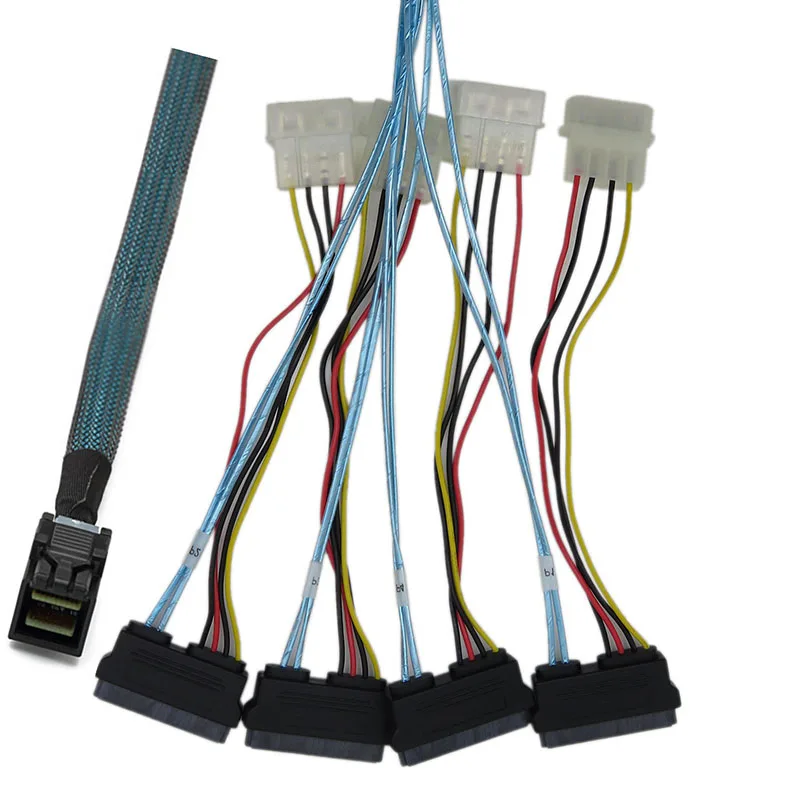 Кабели sas sata SFF 8643 внутренний Mini SAS HD to (4) 29pin 8482 кабель для жесткого диска fanout 12