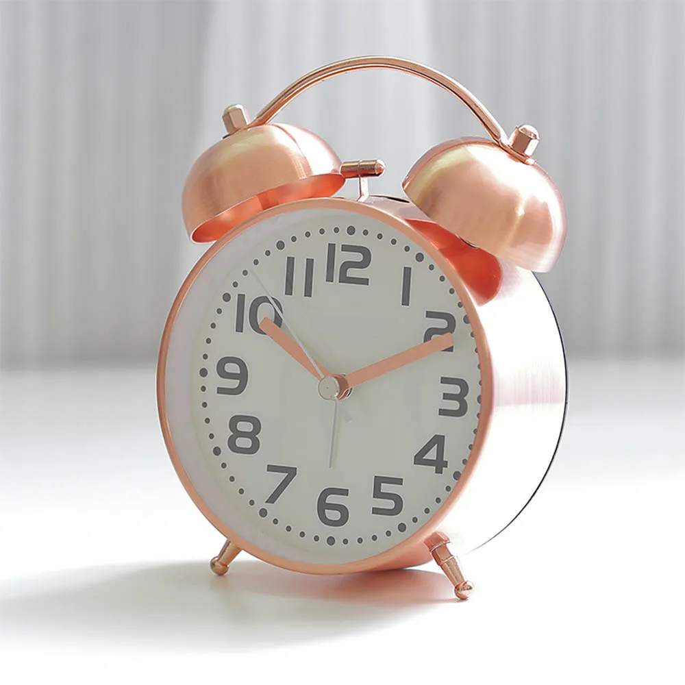 Retro Ringtones Student Snooze Alarm Clock Fashion Rose Gold Desktop