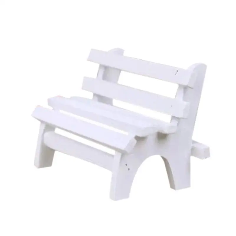 Winomo Miniature Landscape Ornament Wooden White Double Garden