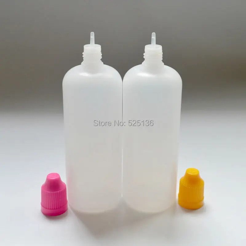 100pcs 120ml PE Empty Needle Bottles E Liquid Bottle With Childproof