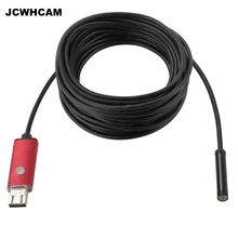 JCWHCAM Usb Android эндоскоп Водонепроницаемый инспекциионный бороскоп 5,5 мм Мини гибкий эндоскоп Камера 1/2/5/10m для обнаружения автомобиля