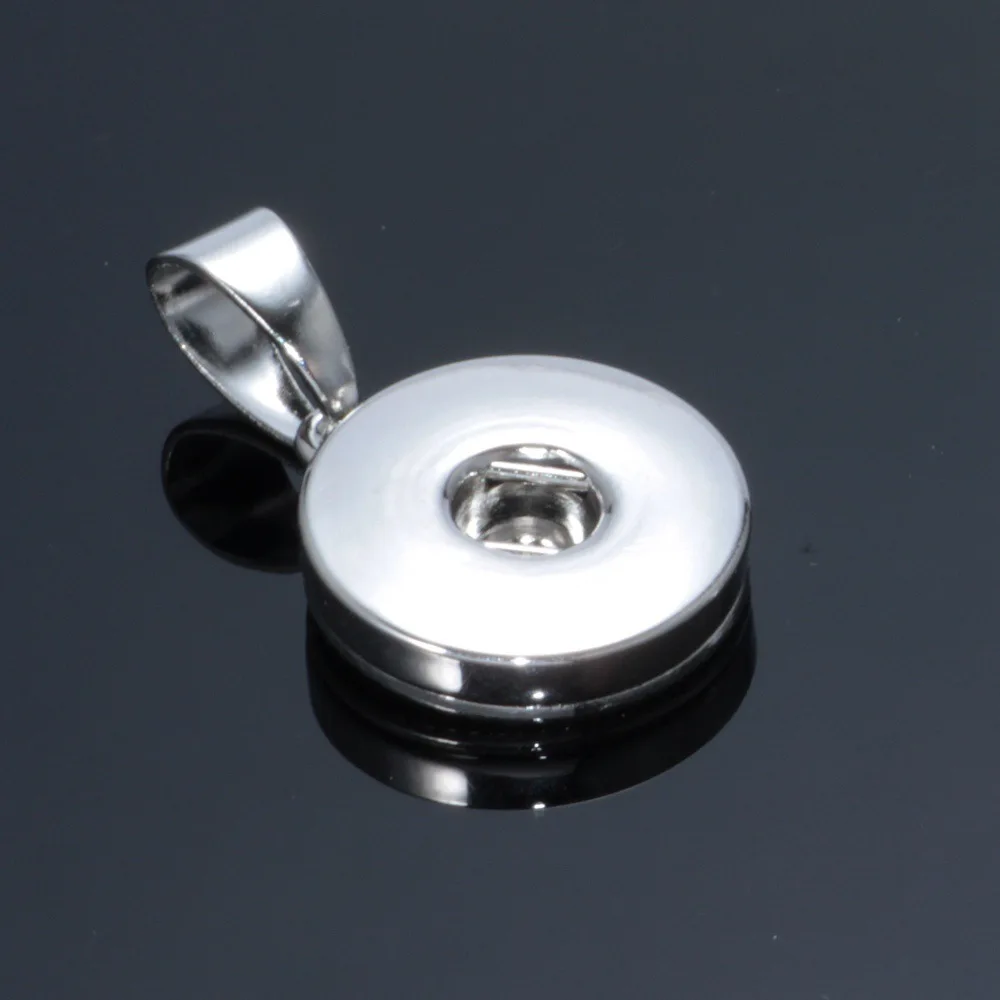 

10pcs/lot Interchangeable DIY Jewelry 18mm silver Snap Jewelry Metal Snap Pendants Button Necklace