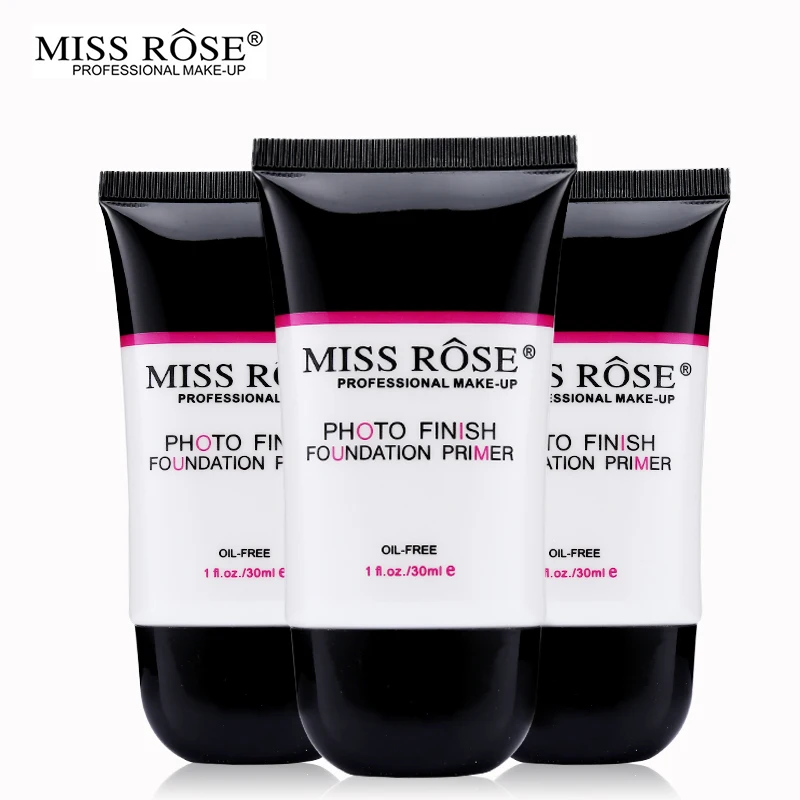 

Miss Rose Barnd Face Foundation Primer Oil-Control Base Makeup Transparent Hydrating Smooth Brighten Correcting Pores Cosmetics