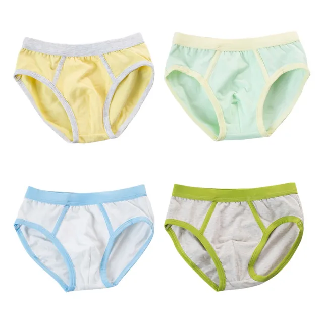 4PC/Lot Baby Kid Boys Underwear Cotton Panties For Boys Kids Solid ...