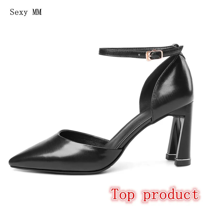 

Genuine Leather High Heels Women Pumps D'Orsay High Heel Shoes Stiletto Woman Party Shoes Kitten Heel Plus Size 33 - 40 41 42 43