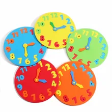 13*13 см Kawaii Foam часы от 3 до 6 лет Обучающие игрушки раннее образование забавная игра-головоломка для детей
