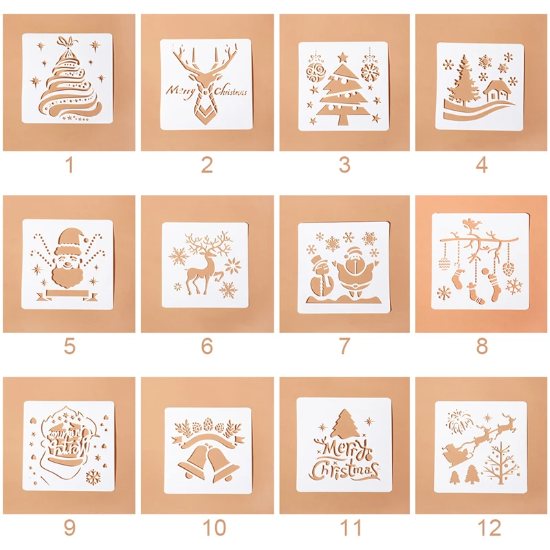 

Naifumodo Christmas Clear Stamps Cutting Dies Stencils Template for Scrapbooking Card Making DIY Paper Craft Art Work Embossing