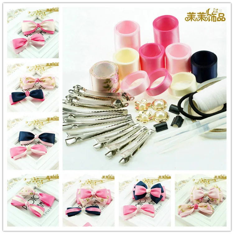 #7 Pink Ribbons Material Set Handmade Clips And Ribbon Mix Not Including Bow!!!! | Дом и сад