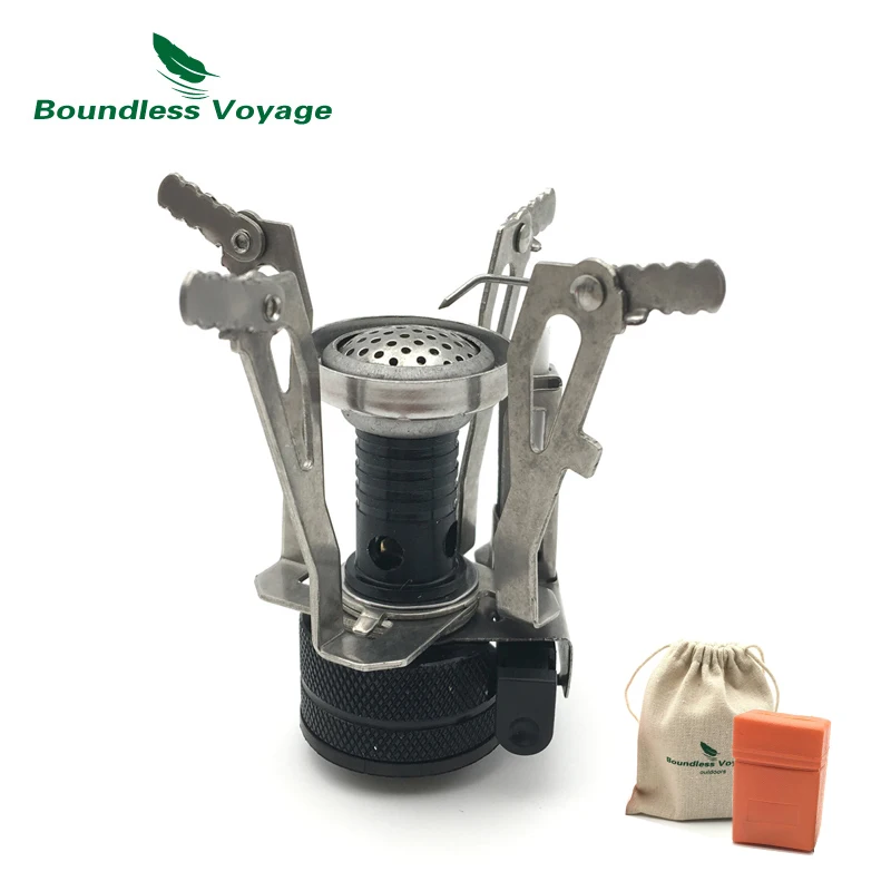 

Boundless Voyage Outdoor Mini Gas Stove Probable Folding Cooker Foldable Cookware with Igniter