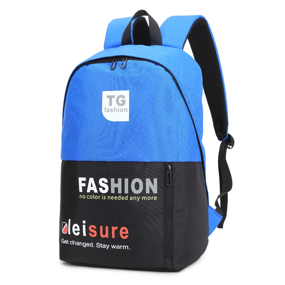 

New backpack with double backpack Color-Colored Student bag canvas letter Printing knapsack Sports Fashion backpack