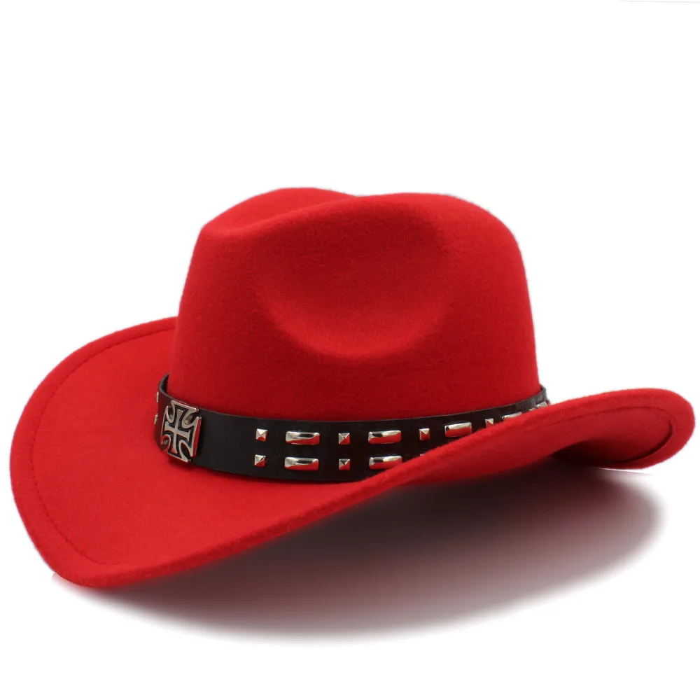 Для мужчин шерсть ковбойские шляпы с Roll-up краев джентльмен Джаз Конный сомбреро Hombre стимпанк Кепки Размеры 56-58 см