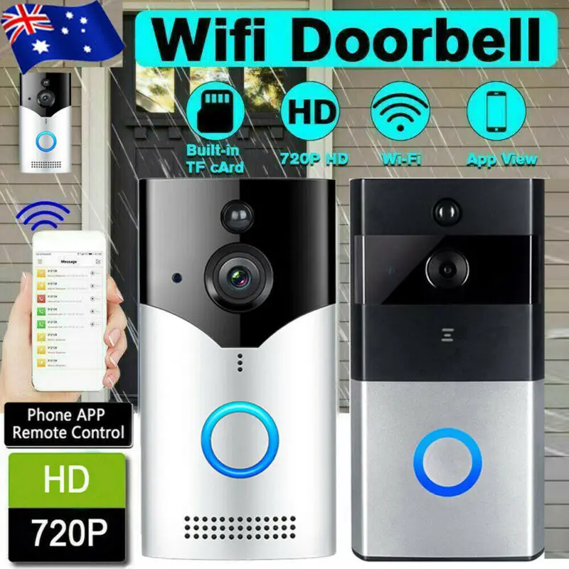 Smart WiFi Doorbell Camera Video Wireless Remote Door Bell CCTV Chime Phone APP