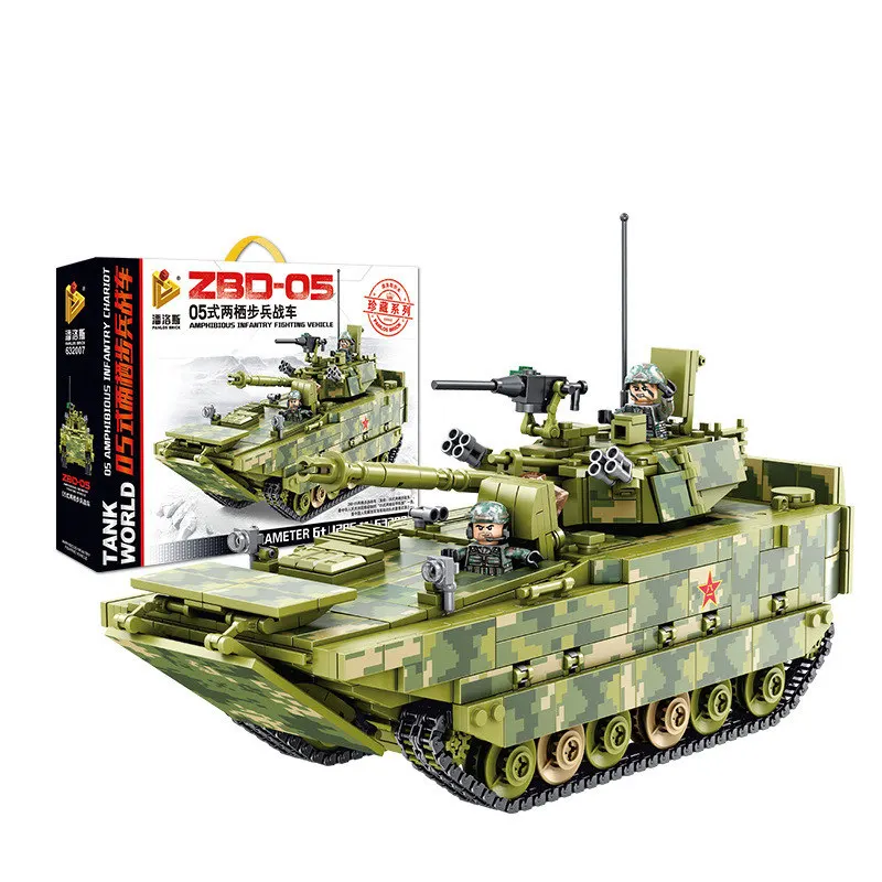

1208pcs Diy Building Blocks Military Amphibious Infantry Fighting Vehicle Tank Compatible with Legoingly Toys for Children Gift