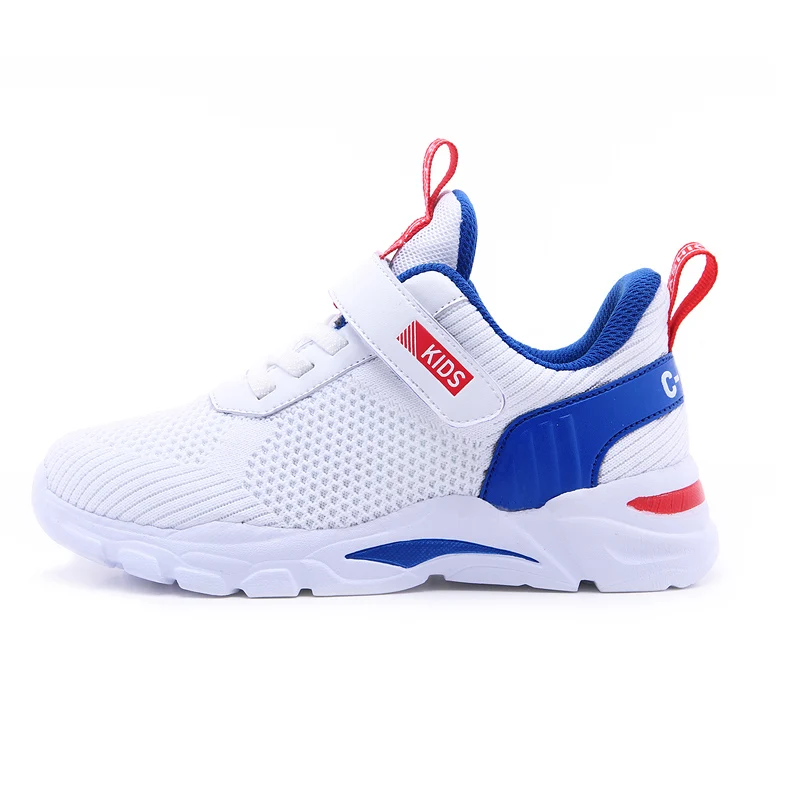 ULKNN Boys sneakers children's basketball shoes white mesh breathable running hollow pupils 8 boys 9 small Kids sports shoes - Цвет: white