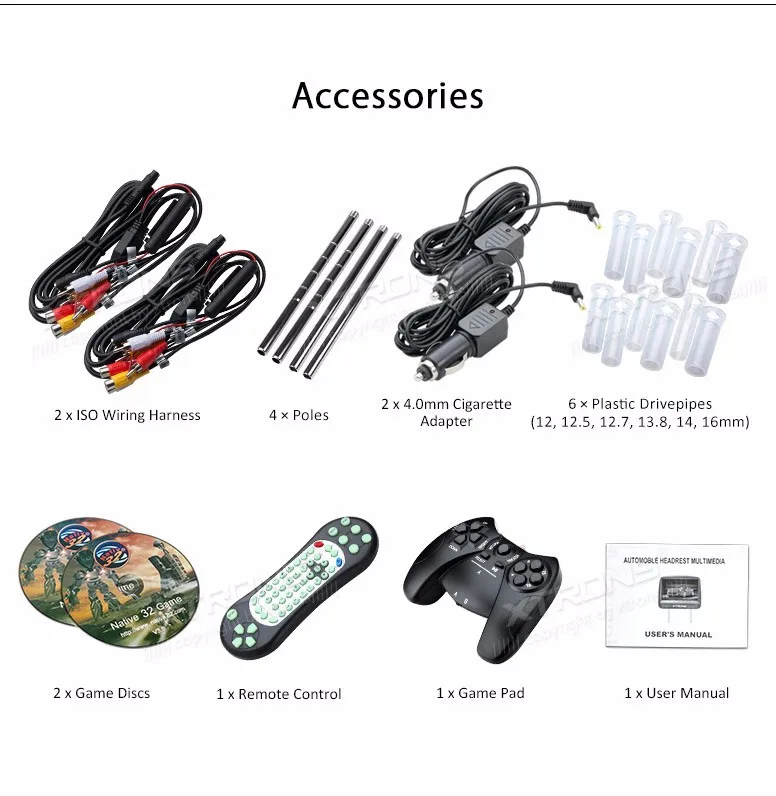 Sale 2x9" Headrest Car DVD Car Headrest DVD Headrest Car Monitor DVD with HDMI Port & Detachable Zipper Cover Design 15