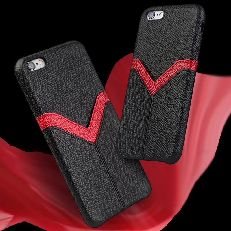 Роскошный Ультратонкий чехол-накладка из натуральной кожи для iPhone 6 6s Plus