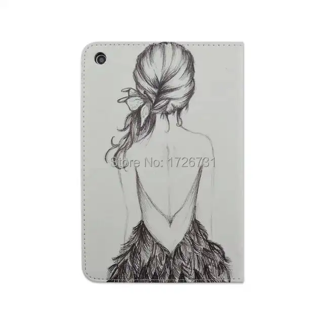 Online Shop Free Shipping Lovely Sketch Sexy Beautiful Girl Back