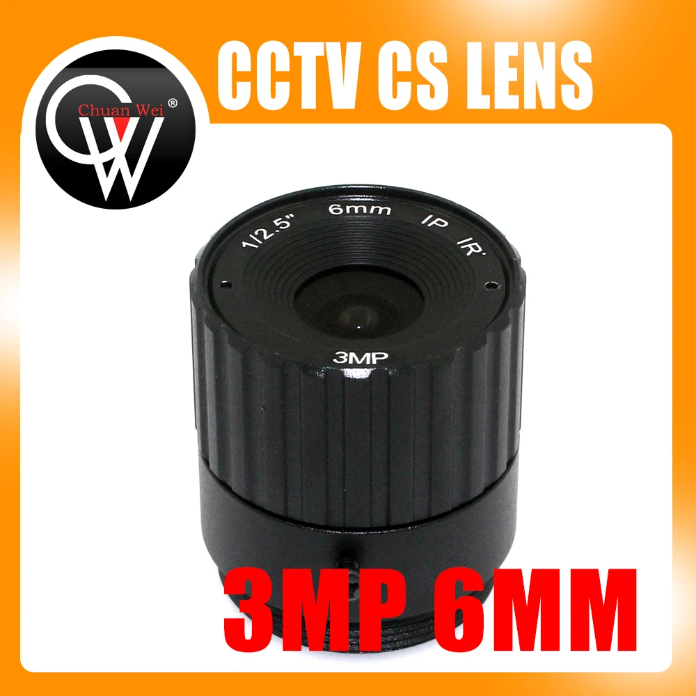 3 мегапикселя 6 мм CS объектив ИК фиксированный CS Объектив 1/" CS F1.6 объектив для камеры видеонаблюдения