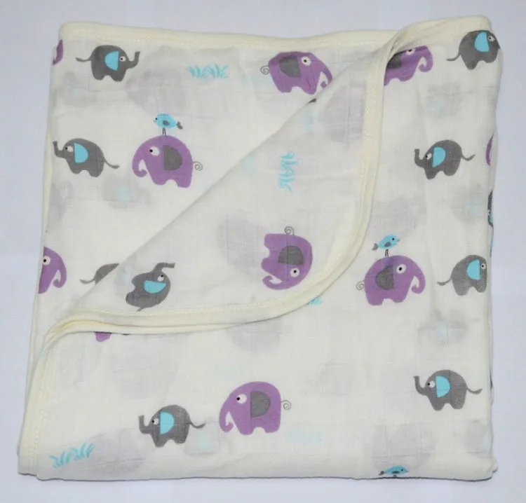 Aden детское одеяло осень новорожденных поставки ребенок марли держит одеяла утолщение 100% Муслин Хлопок 2 слоя с этикеткой 360 г
