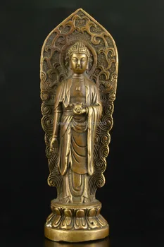 

SUPERB VINTAGE COLLECTABLE OLD SPIRITUAL BRASS CASTING CONSECRATE BUDDHA STATUE