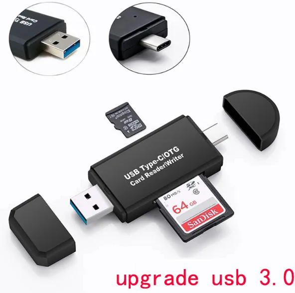 Тип C и Micro USB и USB 2,0 USB 3,0 Универсальный MicroSD TF SD SDHC Устройство чтения карт памяти для Macbook OTG Android телефоны компьютер PC