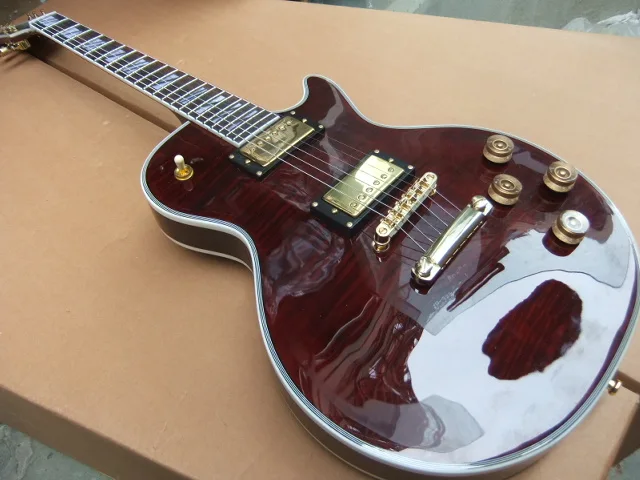 Free Shipping G lp supreme electric guitar mahogany body/neck In wine burst brown top quality 110609 Free Shipping G lp supreme electric guitar mahogany body/neck In wine burst brown top quality 110609