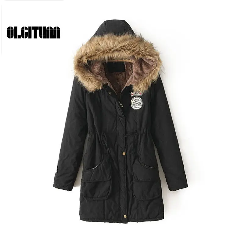 Womens Cotton Coat OLGITUM 2018 New Thicken Warm Winter