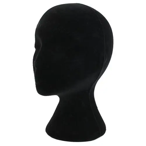 Female Mannequin Foam Head Model Head Mould Wigs Hair Glasses Hat Display Black 
