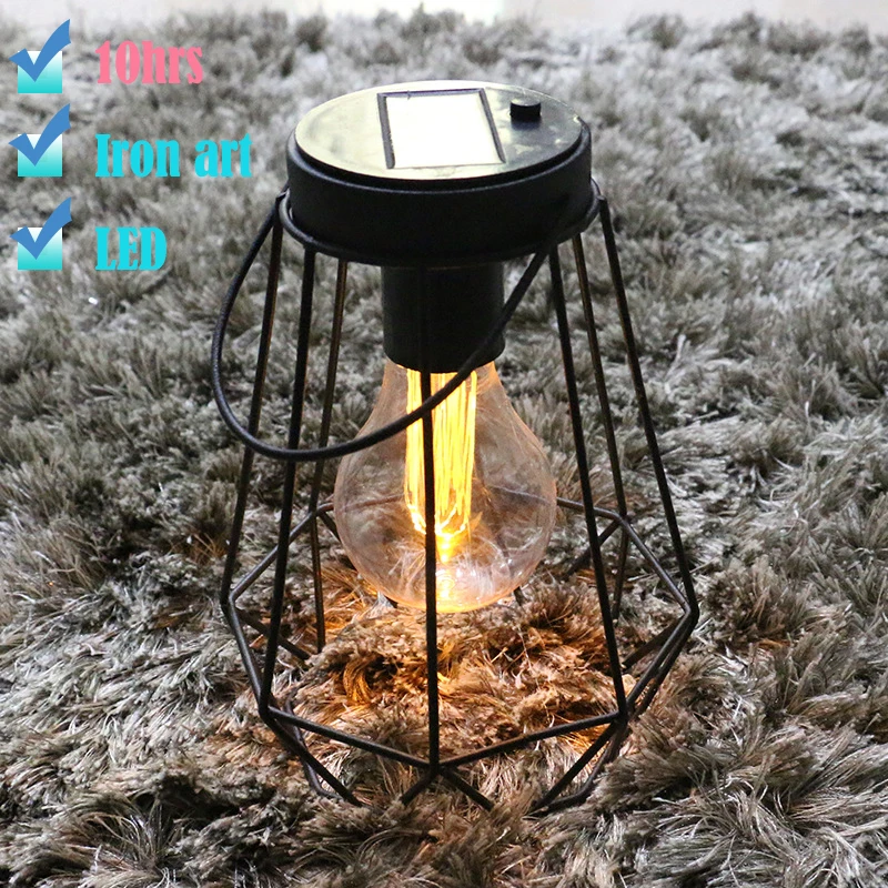 LED Solar camping light Perfect quality LED Solar Iron art Outdoor