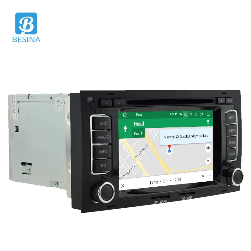 Top Besina 7 2 Din Android 9.0 Car DVD Player For VW Touareg Multivan T5 2002-2010 GPS Navi Radio 4G+32G Multimedia Octa Core Stereo 2
