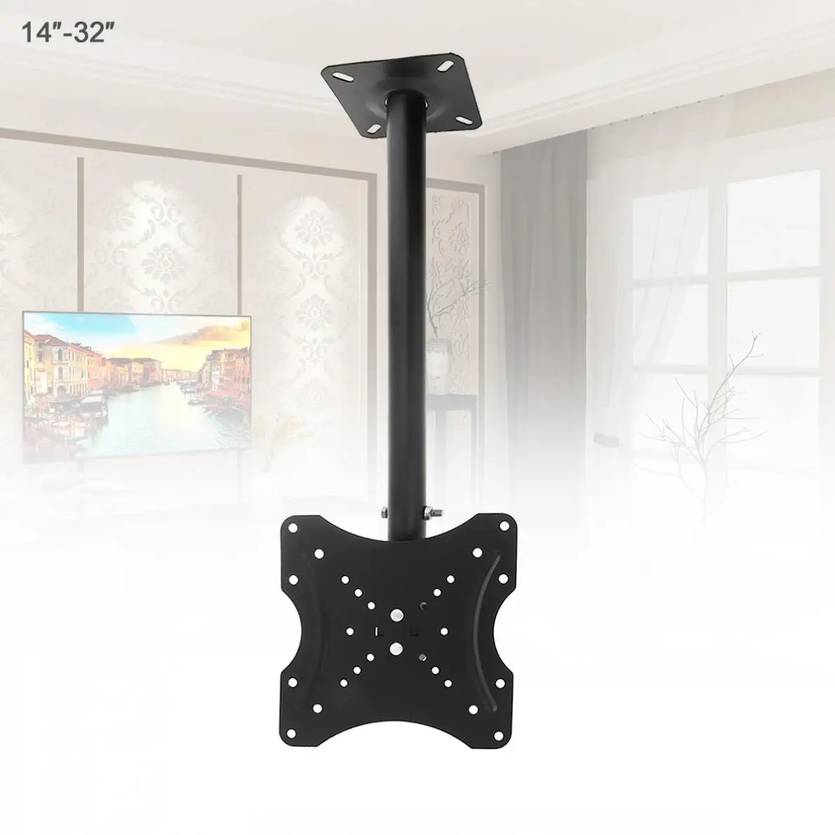 

Universal 25KG Adjustable TV Flat Panel Wall Hanger Support 360 Degrees Rotation with Cable Clip for 14 - 32 Inch LCD LED
