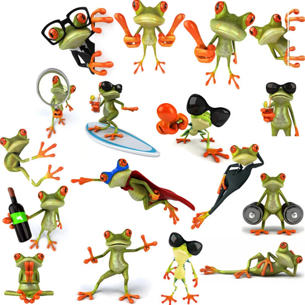 

5Pcs/lot Funny House 3D Car Stereo Feeling Car Stickers Frog Sticker Toys Waterproof Removable Stickers