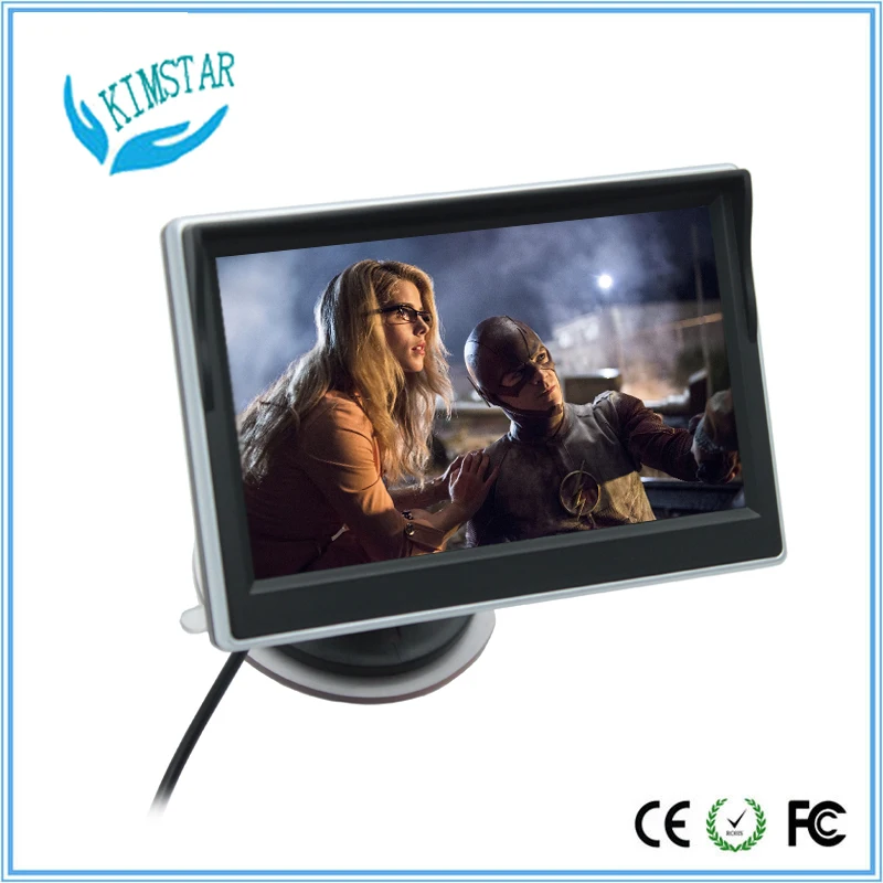 

5 inch TFT Color LCD Screen Parking Sensor Video Monitor Car TV Rearview Backup for Reverse Camera 2 Video input 9~36V