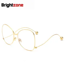 Большие размеры очки женские модные полный обод очки оправа сетевая очки с круглой оправой стальной шар простые очки De Grau высота