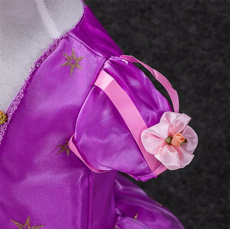 2-10 лет платье Золушки для девочек платье Белоснежки Рапунцель Авроры детский карнавальный костюм маскарадная одежда для детей