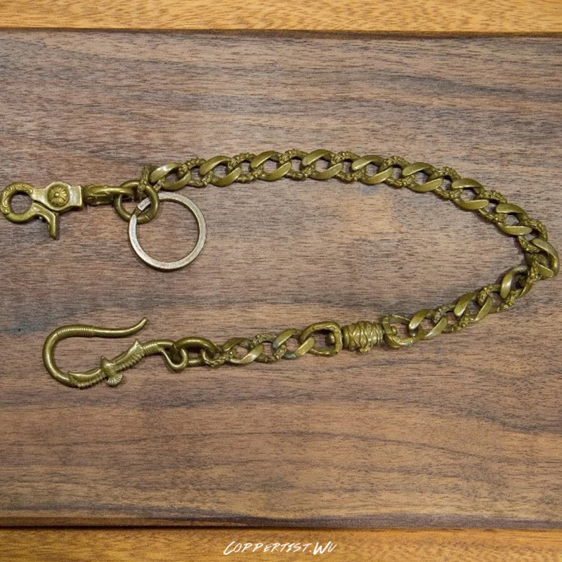 Coppertist. wu Летающий орел и карп длинный металлический кошелек цепочка на пояс в