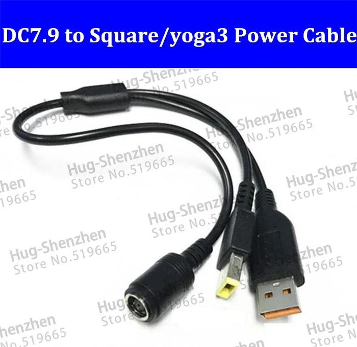 Conector do Cabo de Energia Fêmea para Jack Plugue para Lenovo Conversor Adaptador Retângulo Masculino Thinkpad For-yoga3 — 5 Pçs – Lote dc 7.9