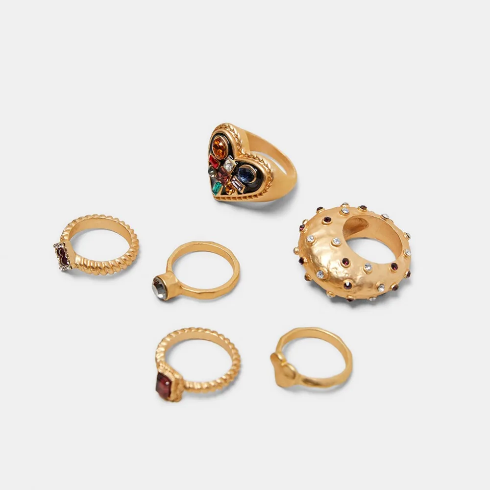 

Vedawas Brand Trendy ZA Anillos Ring Jewelry Crystal Open Rings for Women Party Gifts Engagement Ring Wholesale Pendient xg2085