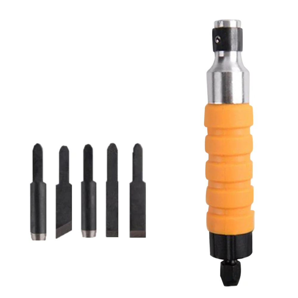 Electric Wood Chisel Carving Tool Set with Tips Flexible Flex Shaft Wrench Chuck Attachment for Woodworking tools