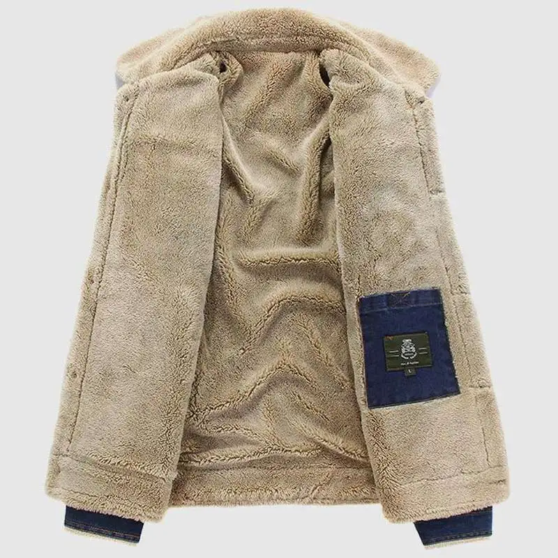 Мужская джинсовая куртка HEISM R.C брендовая зимняя Толстая Повседневная хлопковая