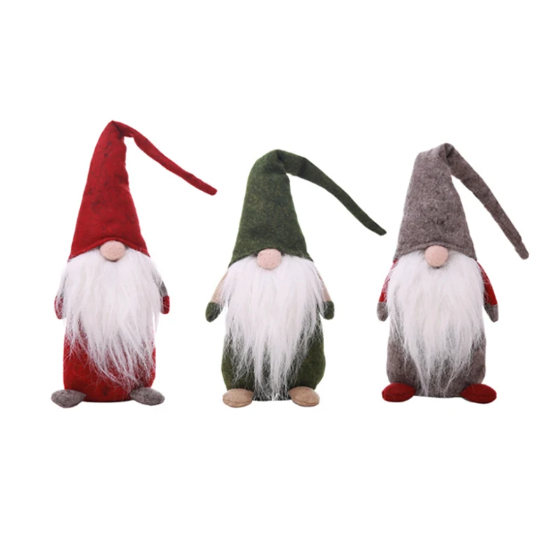 

2018 Merry Christmas Swedish Santa Claus Doll Toy Elf Christmas Table Decorations for Home Xmas Party Kids New Year Gifts