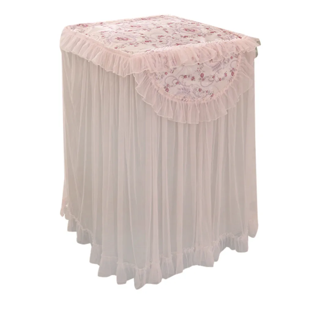

Sophie Princess pink style Lace Ruffle Floral Washing Machine Dust Cover Protection Front Durable Soft Home Hot Sale