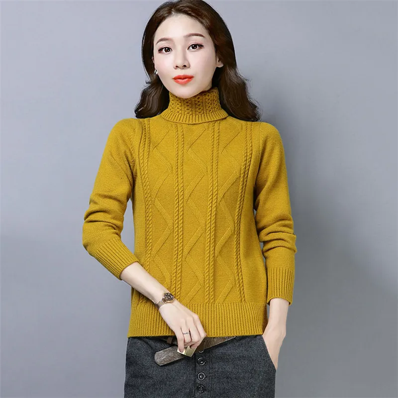 New High Collar Sweater Female Short pull cachemire femme Thicken Autumn Winter knitted Cashmere Sweater Women turtleneck X785 New High Collar Sweater Female Short pull cachemire femme Thicken Autumn Winter knitted Cashmere Sweater Women turtleneck X785