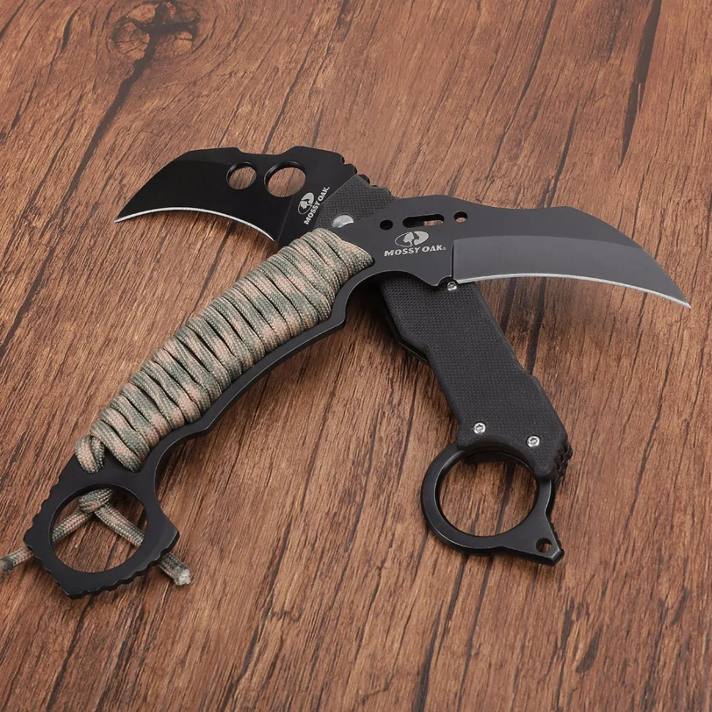 Mossy Oak 2 шт. тактический нож Karambit аварийная передача карманный складной нож фиксированный набор лезвий для ножа открытый инструмент для кемпинга