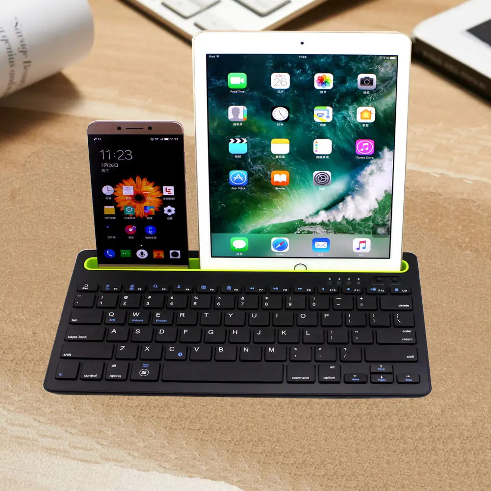 

Portable Universal 2.4GHz Wireless Bluetooth 3.0 Keyboard With Card Slot Support For iOS Android Windows ND998